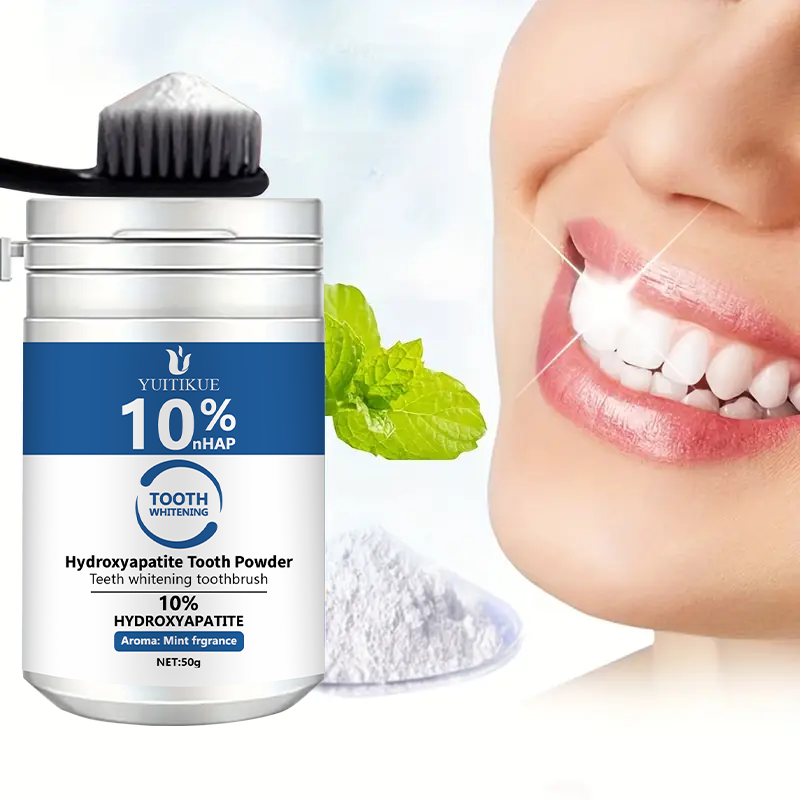 Teeth Whitening From Home - YUTIKUE 10% nHAP poudre dentaire 50g-hydroxyapatite