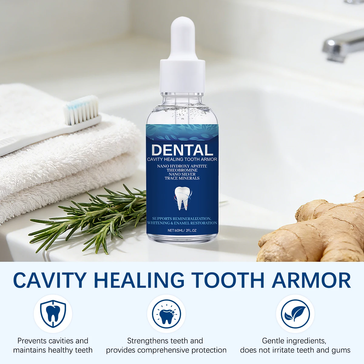 Enamel Repair Serum - Sérum blanchissant pour les dents 60ml,