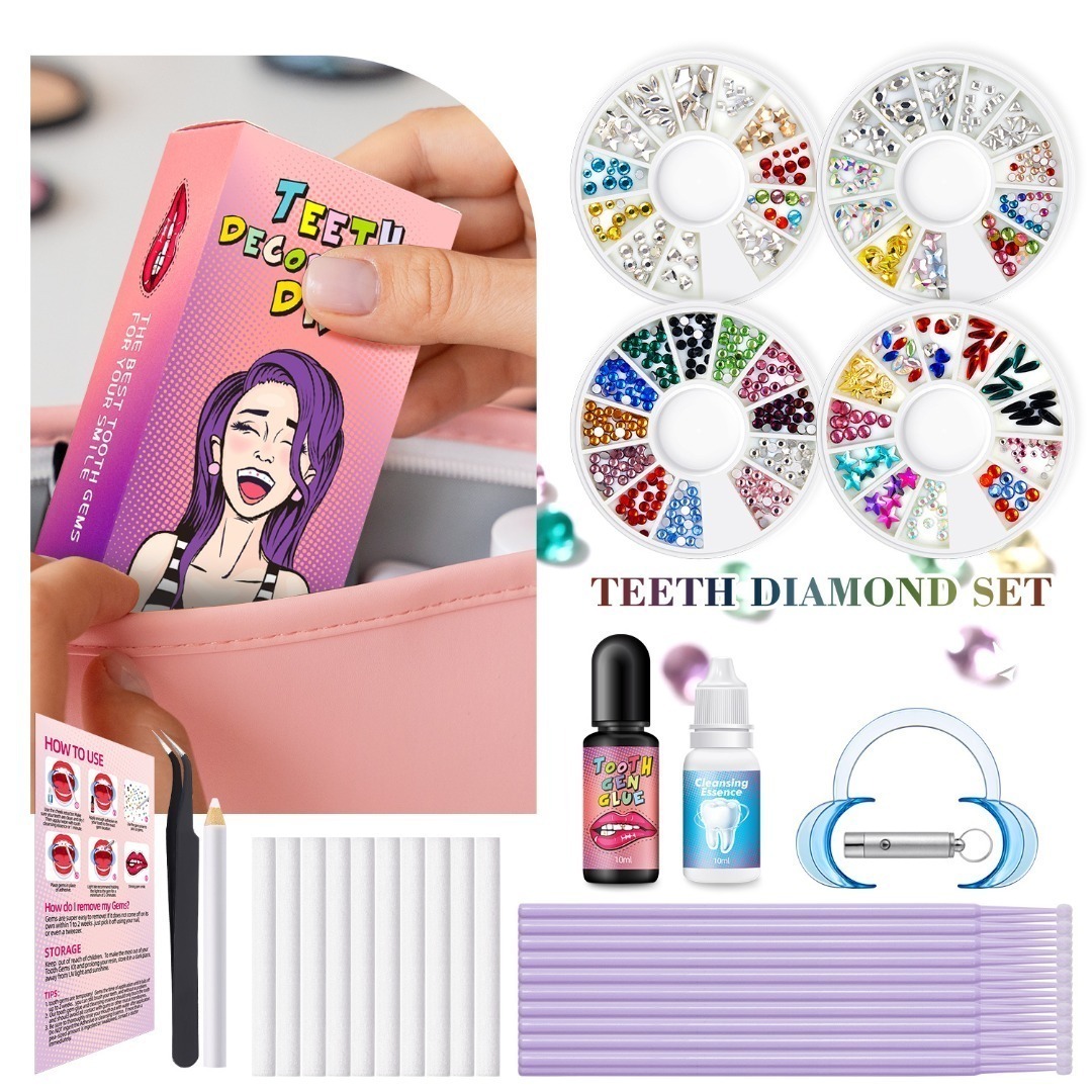Tooth Gem Kit - Kit de pierres précieuses dentaires, bricolage,