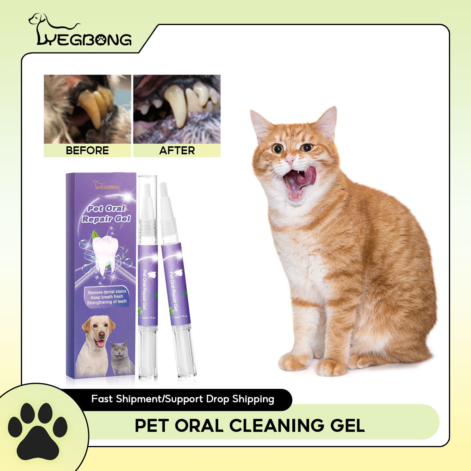 Teeth Whitening From Home - Gel de réparation orale pour animaux