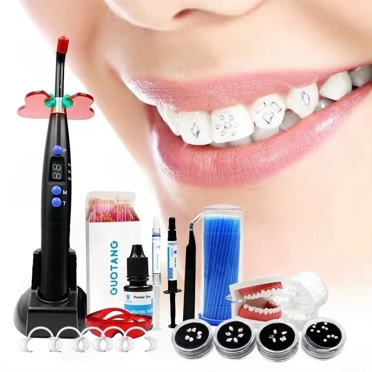 Tooth Gem Kit - Kit d'adhésif pour résine composite photopolymérisable,