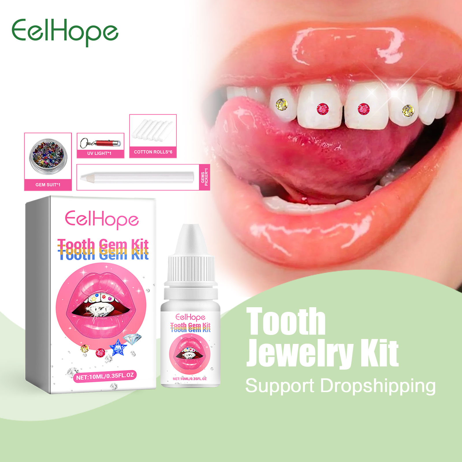 Tooth Gem Kit - Kit de pierres précieuses dentaires à