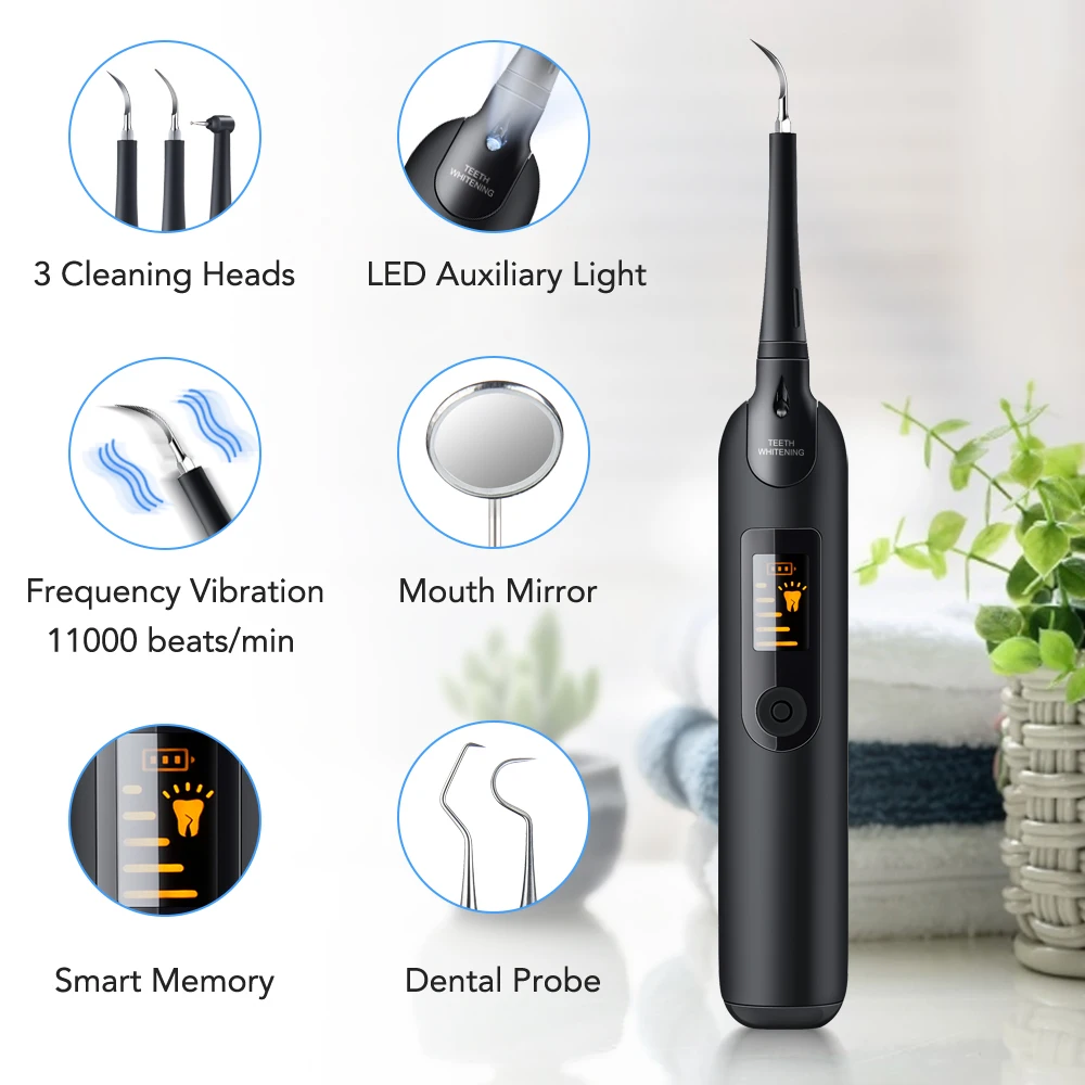 Teeth Whitening Toothbrush - Détartreur dentaire électrique, ensemble de brosses