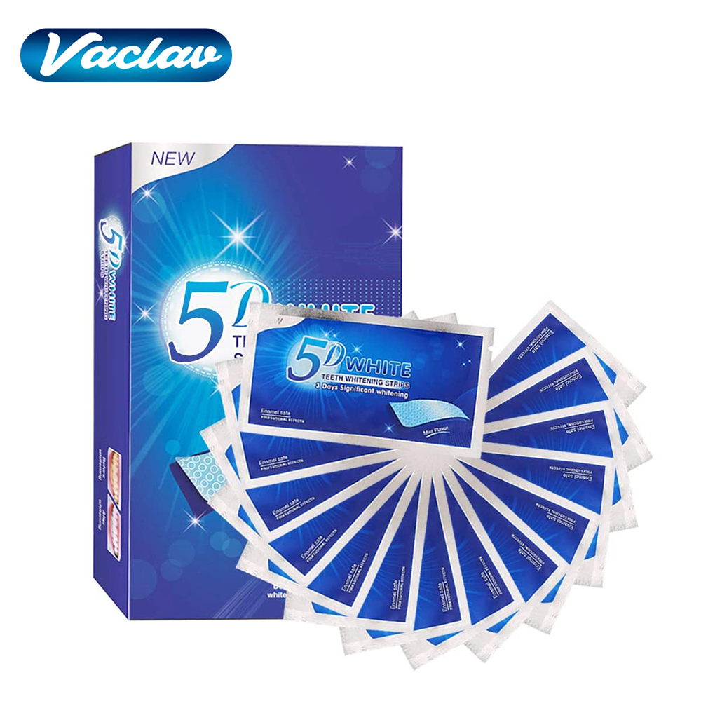 Teeth Whitening From Home - Bandelettes blanchissantes 5D pour les dents,