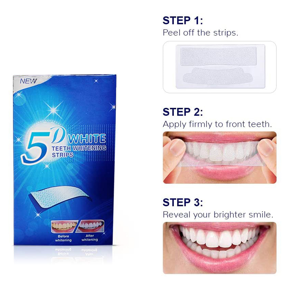 Bandelettes blanchissantes 5D  - Teeth Whitening From Home avis et prix